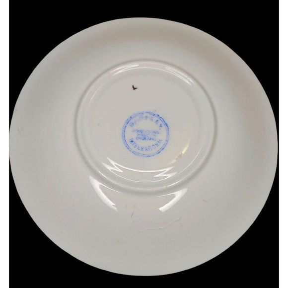 VTG Bartley Bone China Cup and Saucer Made in England SHAMROCK and GOLD DOT - Picture 8 of 11